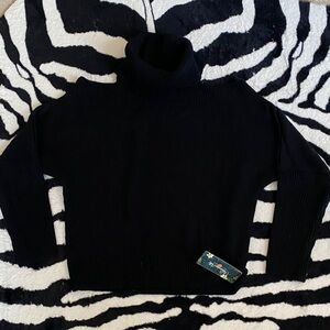 Blooming Jelly Black Ribbed Turtleneck Sweater XS